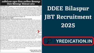 DDEE Bilaspur JBT Recruitment 2025 Apply for 02 Posts